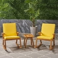 thumbnail image 4 of Noble House Champlain Outdoor Acacia Wood Rocking Chair Conversation Set in Teak, 4 of 22