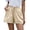Khaki #CE05, variant on ADSSDQ Cotton Linen Shorts Women Plus Size Elastic Waist Drawstring Summer Beach Shorts with Pockets Casual Solid Color Pant Dark Gray XL