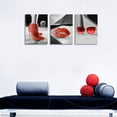 thumbnail image 6 of Woman Bedroom Decor Wall Art, Red Lips Fashion High Heels and Sunglasses Pictures on Canvas, Modern Sexy Artwork Painting for Black and White Bathroom 12x16 Set of 3, 6 of 6