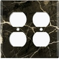 thumbnail image 3 of Metal Light Switch Plate Outlet Cover (Image of Marble Black MAR003), 3 of 13