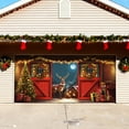 thumbnail image 5 of 7x16 ft Christmas Banner Cover, Garage Door Christmas Cover Winter Snow Scene Outdoor Large Garage Door Decors Xmas Candyland Village Backdrop for Wall House Holiday Party Decor, 5 of 5