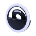 thumbnail image 2 of Anillo de luz LED para selfies con clip, recargable por USB, 3 modos, para teléfonos inteligentes, cámaras, fotografía y teléfonos (negro), 2 of 7