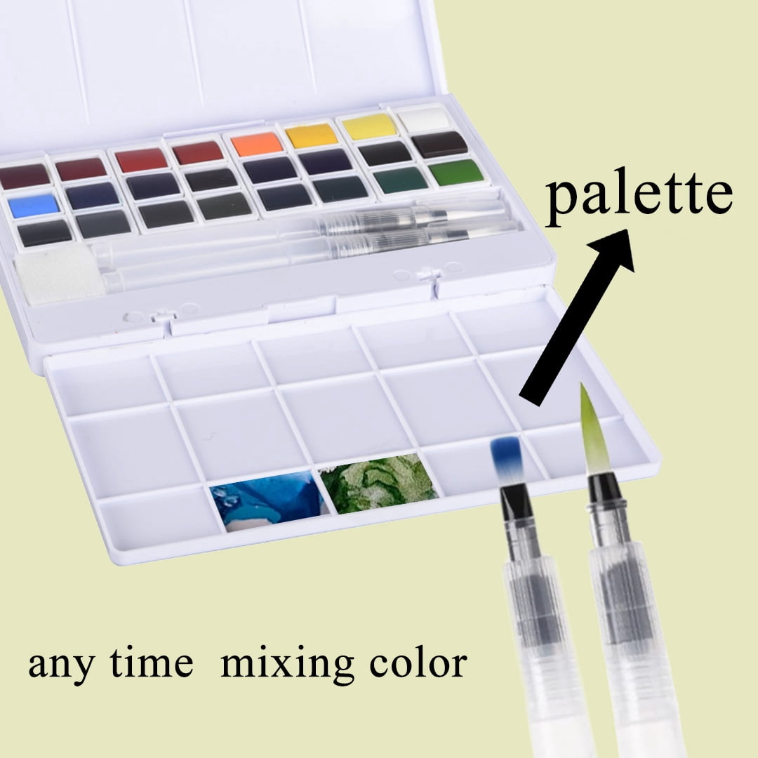 24 Pcs Colors plastic Box Solid Water Color Paint Set For School Children