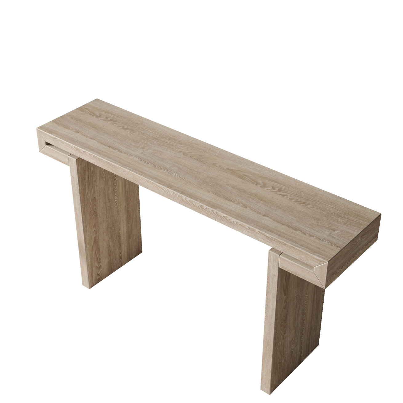 60 Inches Long Console Table, Narrow Sofa Table Behind Couch, Wooden Rectangular Entryway Table, Farmhouse Console Table for Living Room, Natural