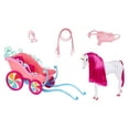 thumbnail image 5 of MGA's Dream Ella Candy Carriage and Unicorn, Pearlized White Unicorn Horse with Gold Glitter Horn, Bright Pink Mane, Pink Bridle, Reins, Saddle, Pink Carriage with Candy Glitter Railing, 5 of 9