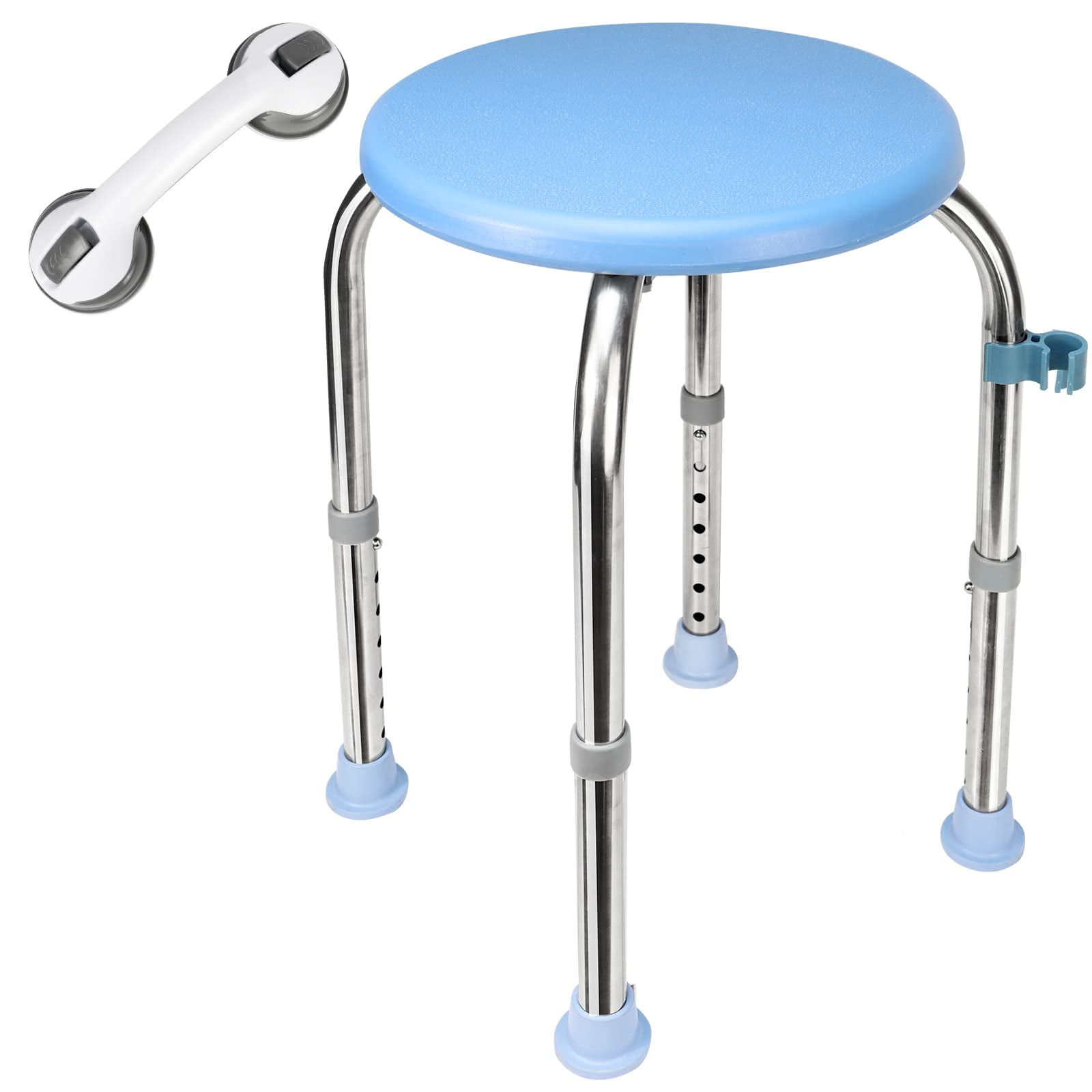 Heavy Duty Stainless Steel Shower Stool, 350lbs Bath Seat Chair, Round