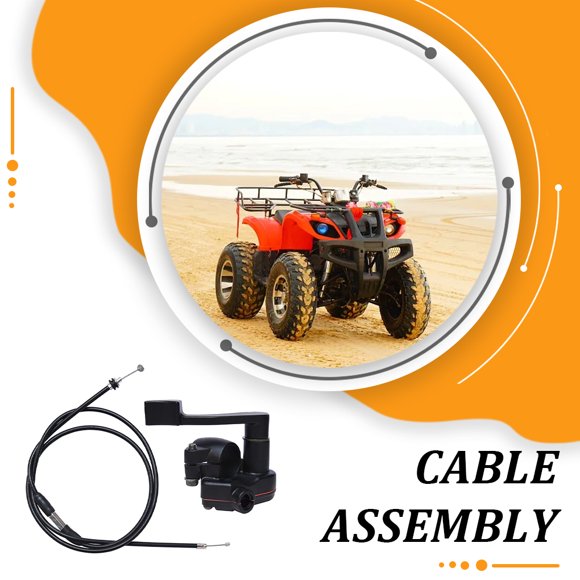 Ruiboury 2pack/lot 7/8 22mm Throttle Cable Accelerato-r Handle Assembly For 50cc-250cc 300cc P- Quad Dirt Bike ATV 22mm 46.5 inches(1180mm) 1Set