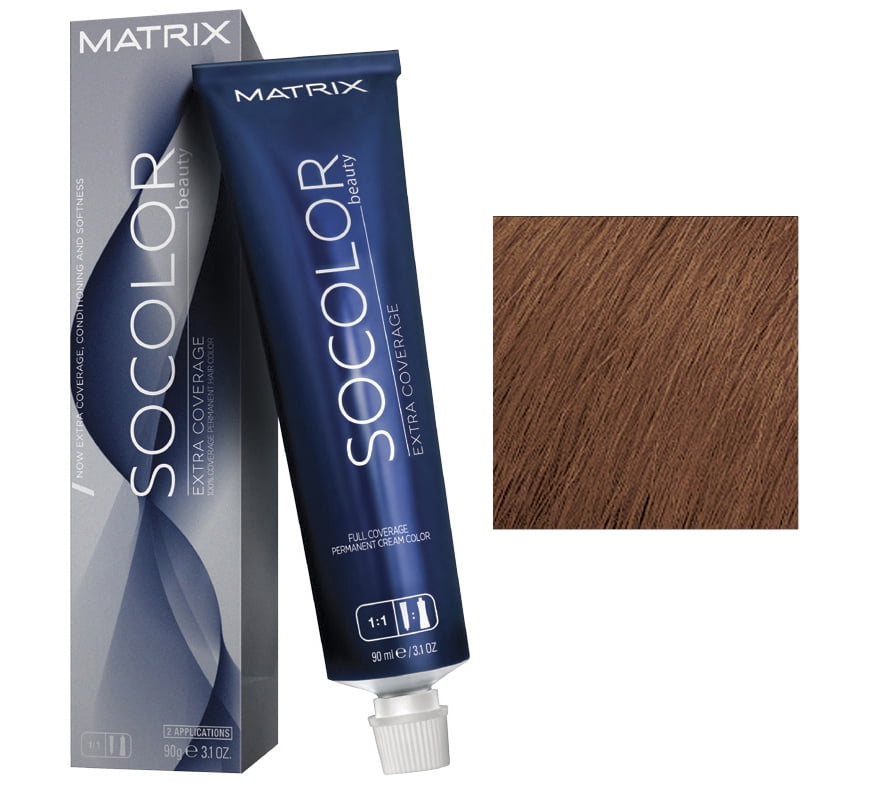 Matrix Socolor Extra Coverage LARGE Haircolor (3 oz) - 507N - Dark Blonde  Neutral Extra Coverage - Pack of 2 with Sleek Comb