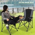 thumbnail image 4 of REDCAMP Folding Lawn Rocking Chair Portable, Foldable, Cup Holder, Storage Pocket Ergonomic Camping Chairs with Carry Bag, Black Patchwork, 2 Packs, 4 of 9