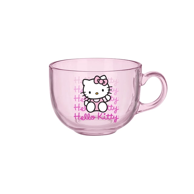Taza de café Silver Buffalo Sanrio Hello Kitty de cristal de 480 ml