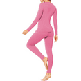 thumbnail image 2 of Women's Ultra-Soft Micro-Fleece Lined Thermal Base Layer Top & Legging Set, Pink, Small, 2 of 4