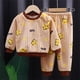 thumbnail image 2 of Gibobby Conjunto para bebé y niño Traje de franela para niños, ropa de casa para niños, traje de pantalones de manga larga cálidos con animados para niñas(Marrón,5-6 Años), 2 of 3