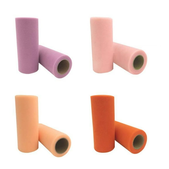 WHAMVOX 2 Rolls Wedding Decor Tulle Decoration Craft Favor Fabric