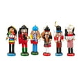 thumbnail image 4 of 6 Piezas Adornos de Cascanueces de Madera, Figuras de Cascanueces de Navidad, Estatua de 12 cm Figura de Cascanueces Decoración para Oficina,, 4 of 9