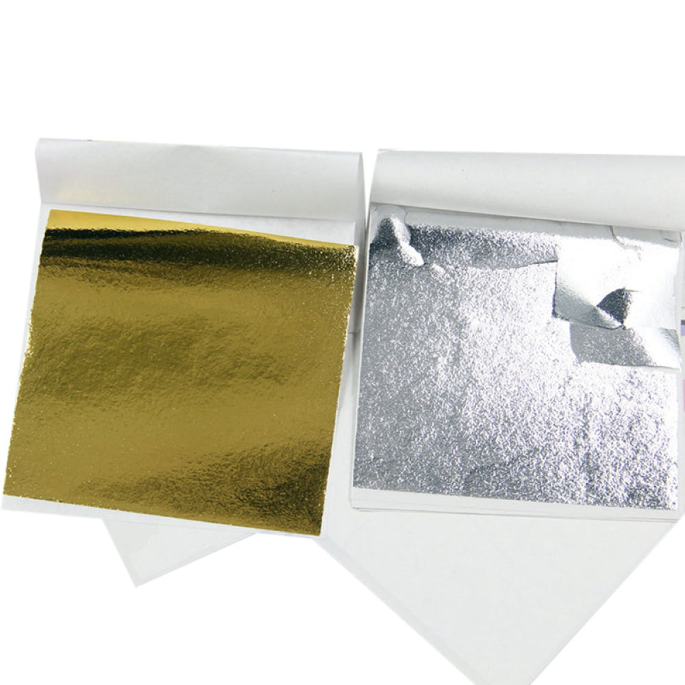 Kirin gold foil sheets, 600pcs multipurpose 8cmx8cm gold leaf paper for  arts decor,crafts,gilding,furniture,nails,paintings,slime,w