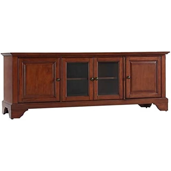 Pemberly Row 60" Low Profile TV Stand in Classic Cherry