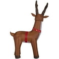 Gemmy Christmas Inflatable Reindeer, 6 ft Tall, Holly Collar, LED ...