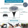 thumbnail image 3 of Luz solar al aire libre Jardín Luz de suelo al aire libre 8 LED 3000K Blanco cálido Impermeable IP65 Foco solar al aire libre Camino Terraza Patio Solar empotrado, 3 of 5
