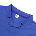 thumbnail image 5 of Men's Waffle Texture Polo Collar Casual T-Shirt - Breathable Solid Color Short Sleeve Top for Office Casual, Weekend Errands and Lightweight Comfort,Royal Blue M, 5 of 5