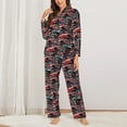 thumbnail image 2 of Sikiie Red And Blue Cars Women's Long-Sleeve Shirt and Full-Length Bottom Pajama Set (s-xxl)-X-Large, 2 of 7