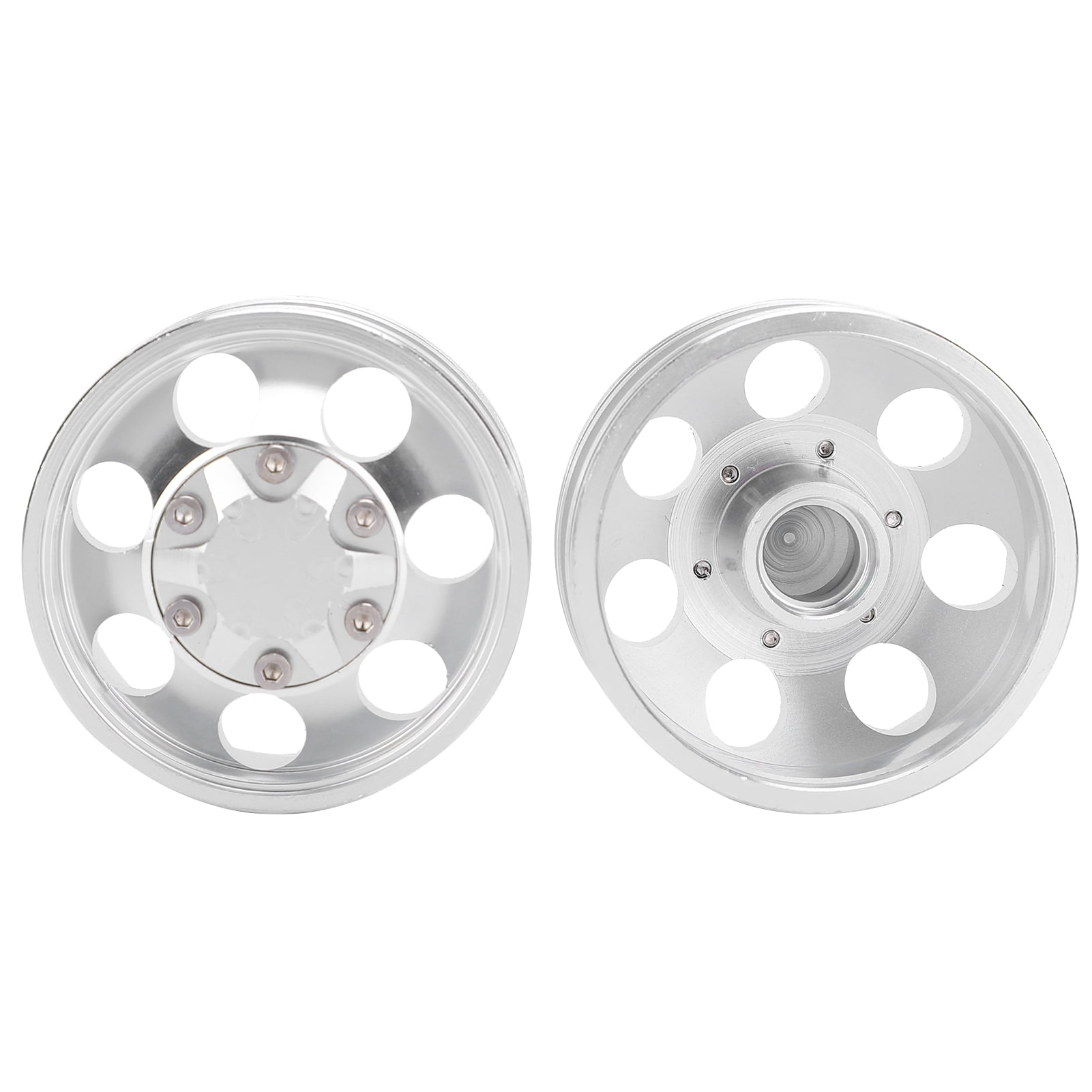 Aluminum Alloy RC Car Wheel Rims – 7-Spoke Rear Wheels For 1/14 Scale Tractor Truck Upgrades & Accessories - View #6