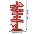 thumbnail image 3 of MXTPOV Wooden Christmas Tree, Red Christmas Tree with Painted Pattern, Xmas Tree Christmas Decorations for Tabletop Office Party Home Decor, 11.41 in, 3 of 4