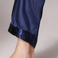 thumbnail image 5 of hotojiny Men's Satin Silk Pajama Pant Lounge Elastic Waist Long Pj Bottoms Soft Comfy Wide Leg Fall Pants Sleepwear, 5 of 6