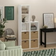 thumbnail image 4 of Pemberly Row Open Back Decorative Verticle Cube Storage Organizer in White, 4 of 6