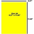 thumbnail image 3 of Fluorescent Neon Yellow Sticker Paper - Shipping Label Full Sheet Adhesive - 8.27 x 11.69 inch A4 Color Sticker Labels for Laser/Inkjet Printers (20 Sheets), 3 of 8