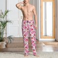 thumbnail image 5 of Uemuo Strawberry Popsicle Pattern Men's Wide Leg Palazzo Lounge Pants with Pockets Light Weight Loose Comfy Casual Pajama Pants-XX-Large, 5 of 9