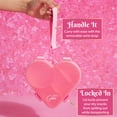 thumbnail image 4 of Paris Hilton Bento-Style Heart-Shaped Snack Box, Built-In Phone Stand, Removable Wrist Strap, Pink, 4 of 9