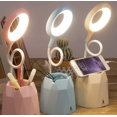 thumbnail image 1 of Lámpara de escritorio LED Protección para los ojos Lámpara de mesa para niños Lámpara de lectura recargable por USB con portalápices 3 niveles de brillo (ROSA), 1 of 6