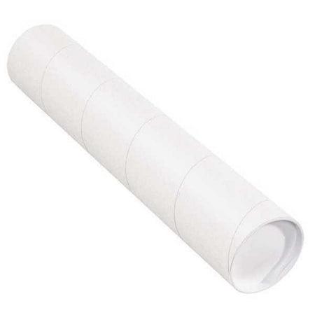 Partners Brand Mailing Tubes,W/Caps,4x18",PK15 P4018W