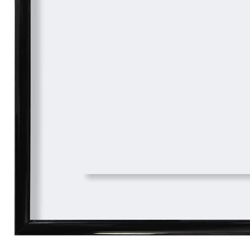 Studio Decor 16" x 20" Basics Black Multipurpose Thin Float Picture Frame - Includes Pre-attached Hanging Hardware, Horizontal or Vertical Display - 1 Pack
