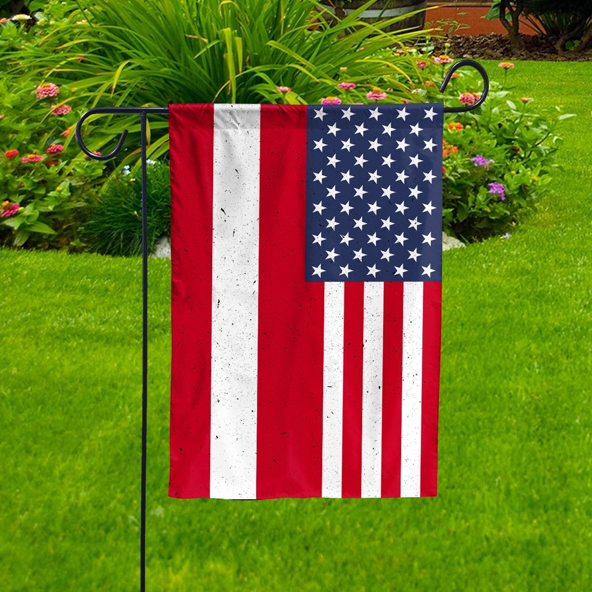 American Austria Flag Austrian Friendship U.S.A Memorial Day Patriotic For House Flag, Double-Sided Decorative Outdoor Flag, Polyester Yard Flag 29.5 x 39.5 in