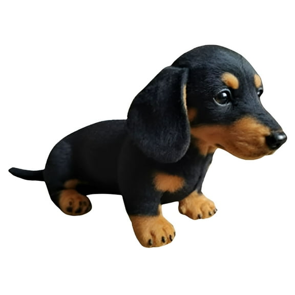 BESTSKY Dachshund Emotional Support Plush Toy Soft Textured Comfort Companion with Natural Movements