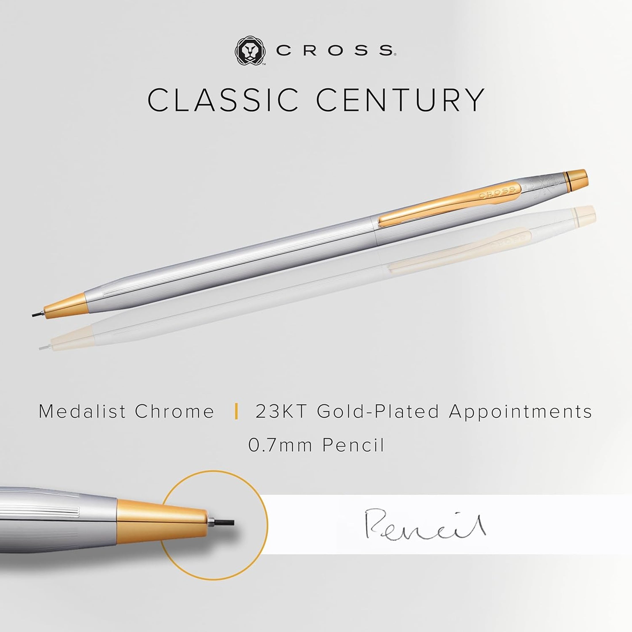 Cross Classic Century 23KT Gold Plated with 23KT Gold Plated Appointments 0.7mm Pencil