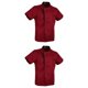 thumbnail image 1 of Set of 2 Unisex Polyester Chef Jacket Coat Short Sleeves Hotel Kitchen Bakery Uniform L+M, 1 of 9