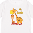 thumbnail image 4 of Inktastic My Nana Loves Me Giraffe Boys or Girls Long Sleeve Toddler T-Shirt, 4 of 5