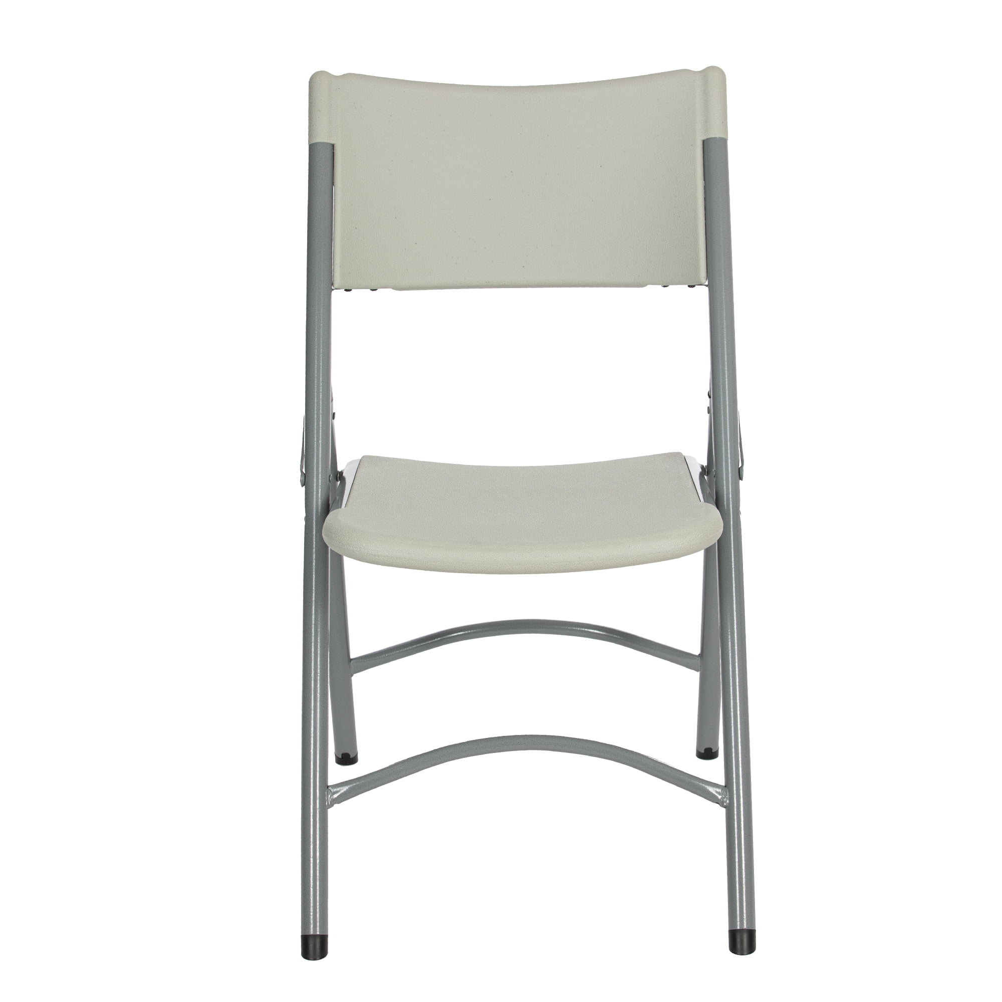 Hampden Furnishings Gwnyeth Collection Blow-Molded Plastic Folding Chair, Grey, Pack of 4
