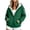 T-Green-women top, variant on Hfnxid Women's Zip Up Hoodies Warm Fleece Jackets Solid Color Casual Sweatshirts Fall Winter Interior Hooded Jacket with Zip Pocket Red XXXXXL