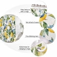 thumbnail image 3 of Lemon Bird Bathroom Shower Curtains with 12 Hooks Polyester Waterproof Shower Curtain for Stalls and Bathtubs Watercolor Yellow Green Foliage Flower Leaf Decorative Bathroom Curtain 60x72 Inches, 3 of 8