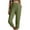 Army Green, variant on Mrat Girls Pants Summer Trendy Capris Women Casual Solid Color Pockets Elastic Waist Comfortable Straight Calf-Length Pants Womens Loose Pants Casual Army Green XXL