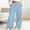 Sky Blue, variant on High Waist Wide Leg Jeans For Girls Stretchy Drawstring Waistband Loose Straight Denim Pants With Pockets Comfortable Casual Trousers Tween Kids Summer Soft Comfy Cute Teen Basic Pants