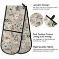 thumbnail image 4 of Dailycode Double Sided Oven Mitt with Loop Heat Resistant Kitchen Long Potholders 7" x 35" Cute Animals Face and Plant, 4 of 6