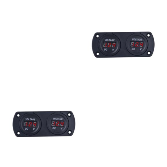 yingyy 1/2/3 Wide Range Car Truck Voltage Meter Vehicle Digital Display Voltmeter Volt Gauge Automotive Automobile Accessories 2PCS