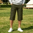 thumbnail image 2 of Cargo Shorts for Men Below Knee Stretch Waist Hiking Shorts Casual Quick Dry Workout Short with Multi-Pockets, M, 2 of 6