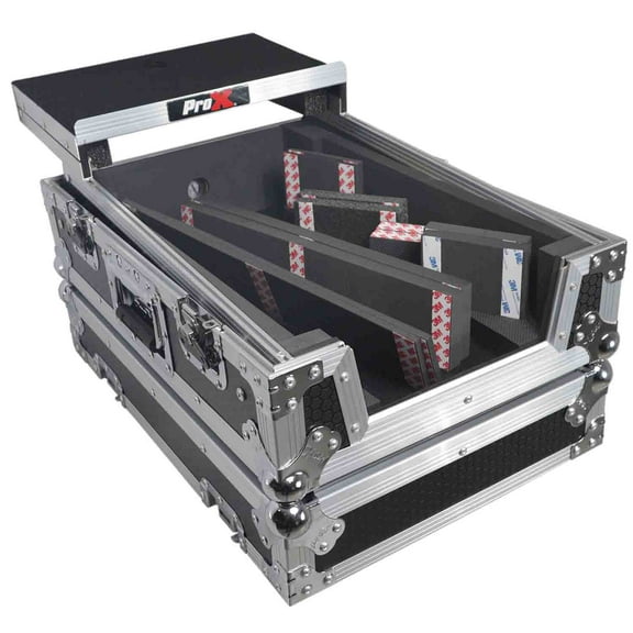 Prox Pioneer DJM-S11 or Rane 72 MK2 Mixer Flight Case with Laptop Tray