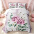 thumbnail image 2 of Erosebridal Cute Flower Twin Quilt Set, Chic Blossom Twin Coverlet Set, Pink Reversible, Hot Pink White, 2pcs (1 Bedspread and 1 Pillowcase), 2 of 7