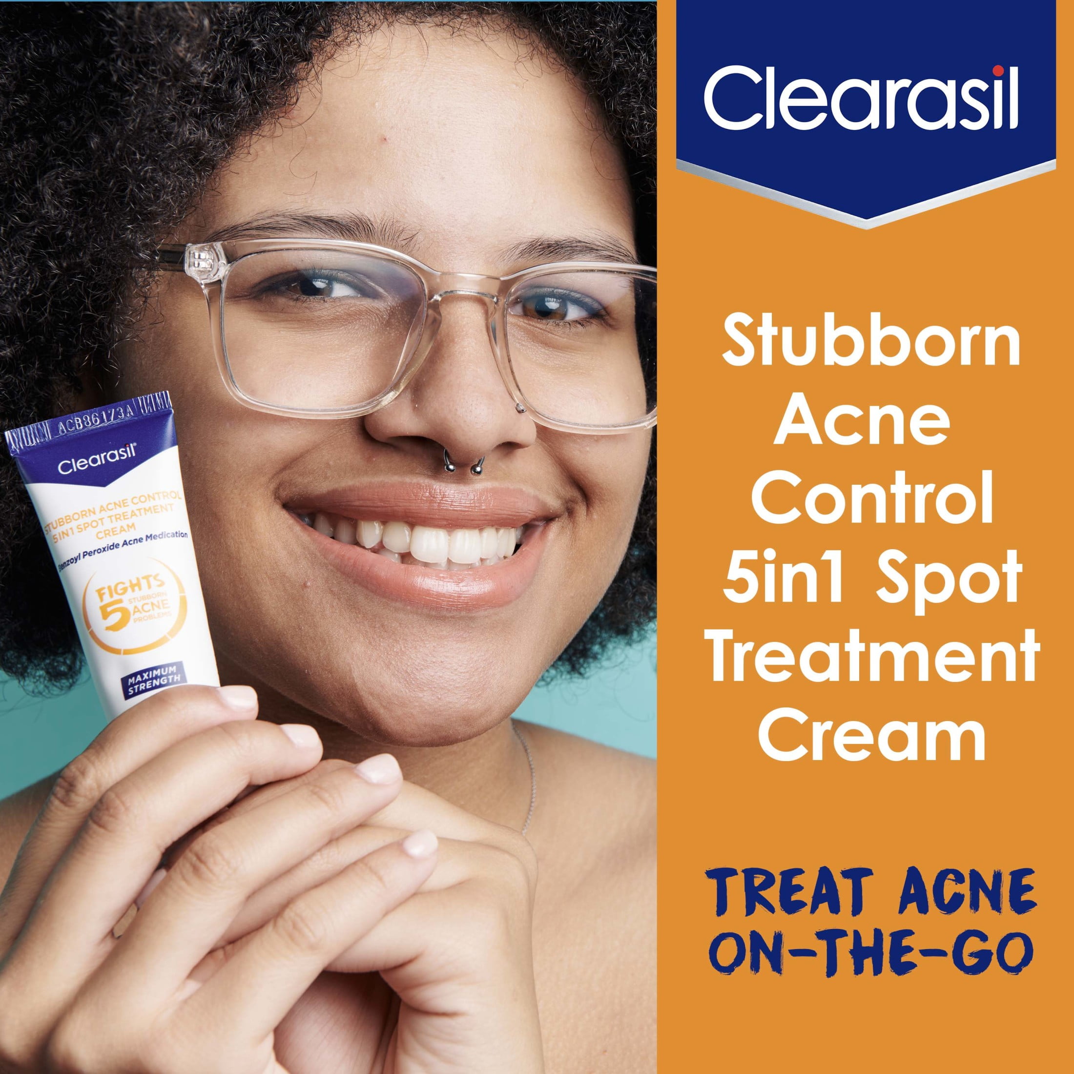 Clearasil Benzoyl Peroxide Stubborn Acne Spot Treatment Cream, 1 oz